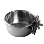 Stålskål m. skrue 0,6L 15cm - FUGLE TILBEHØR