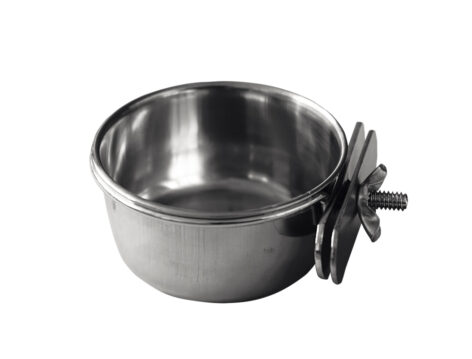 Stålskål m. skrue 0,6L 15cm - FUGLE TILBEHØR