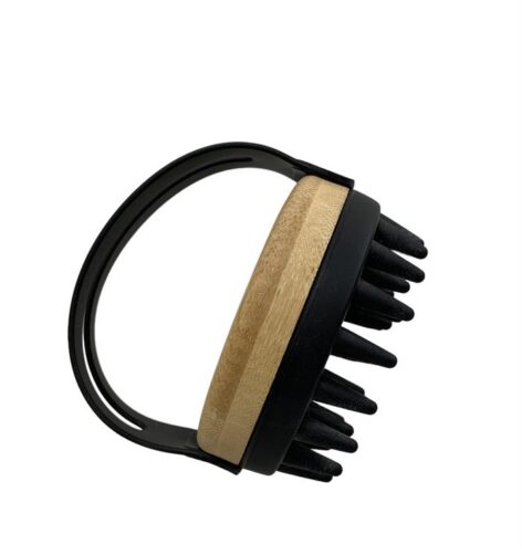 Luksus Massagebørste 2i1 med naturgummi og bambus ergonomisk greb