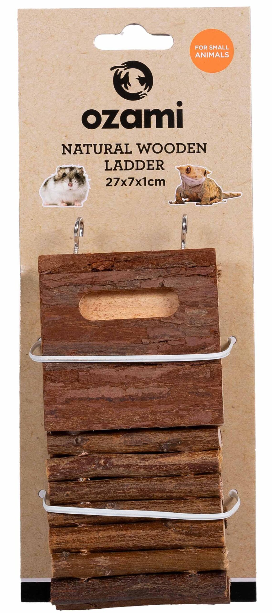 Træstige til gnaver, 27 × 7 × 1 cm