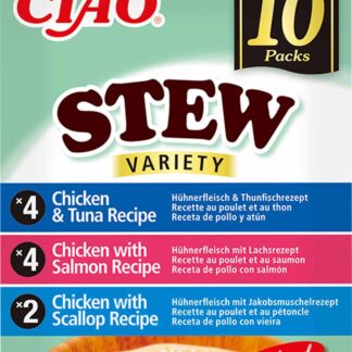CIAO STEW Chicken & Seafood Variety 10 x 40 g suppleringsfoder til katte