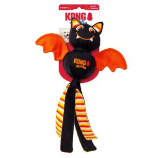 KONG Halloween Wubba Ballistic Bat hundelegetøj i flagermusform med lange vinger